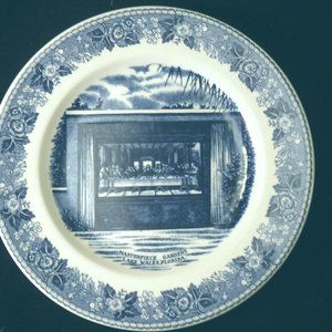 Staffordshire, England. Last Supper china plate